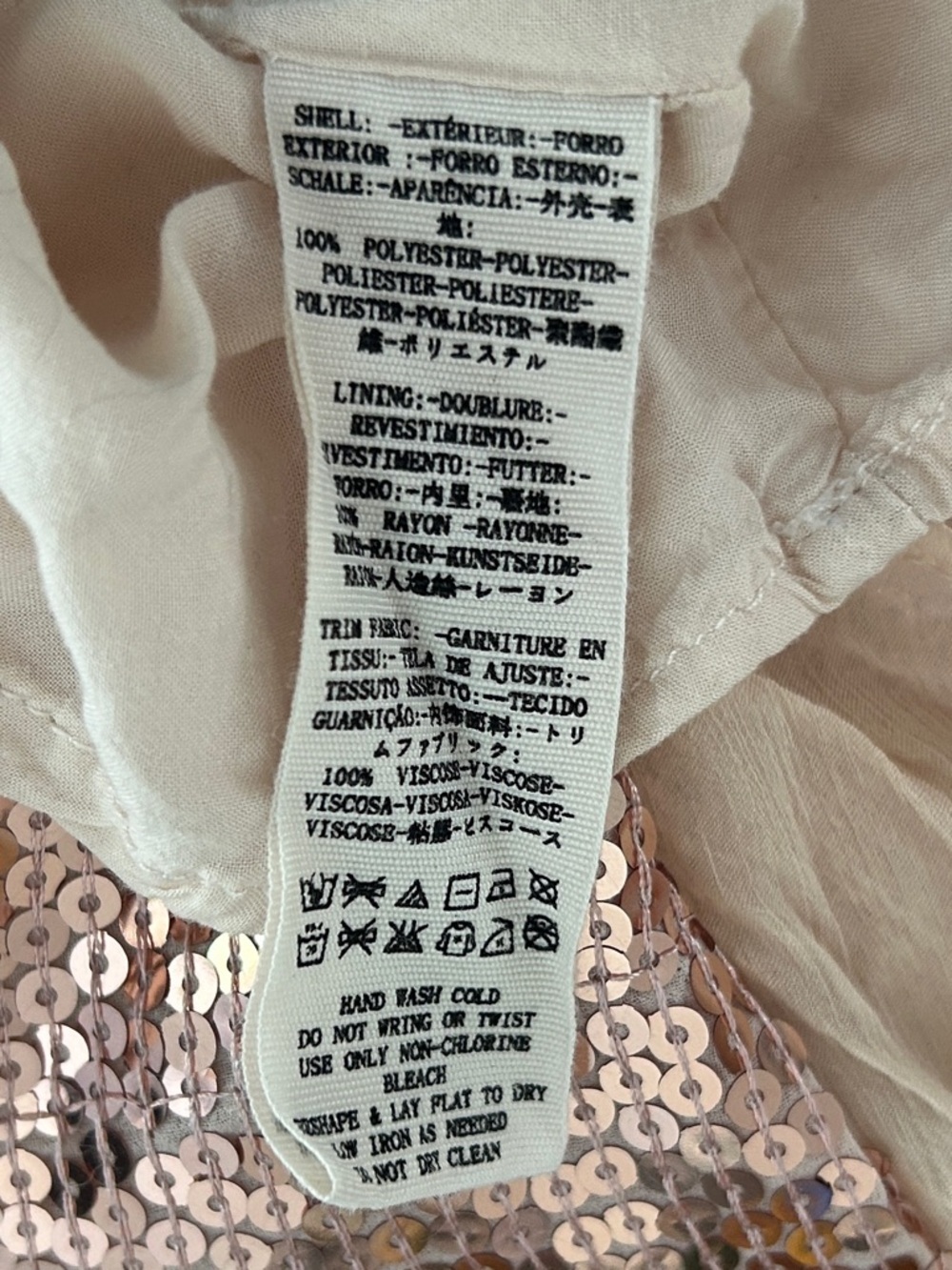 Free People Shimmering Lines Clay Punk Sequin Mini Dress Festival Size Small - Picture 14 of 15